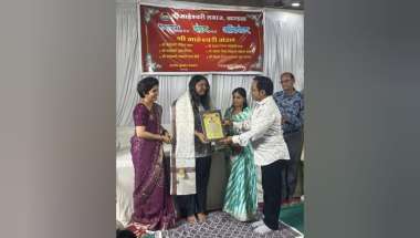 Young Author Vidushi Malpani Honoured at Mahesh Navami Mahotsav 2026